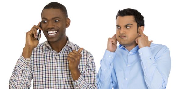 speaking out loud on a call